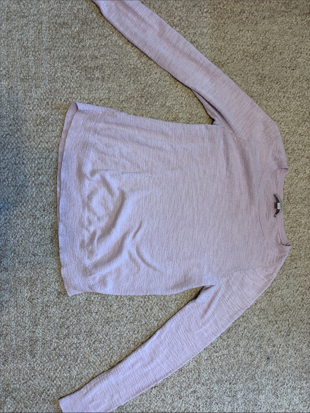 LOFT Light Purple Crewneck Long-Sleeve Women's Top Size: S C13
